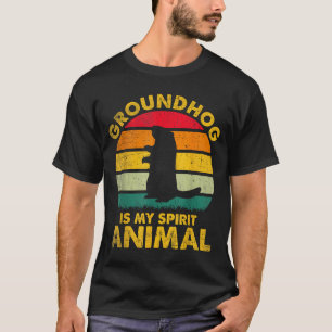 Murmeldjur är min andliga djur Rolig Groundhog Day T Shirt