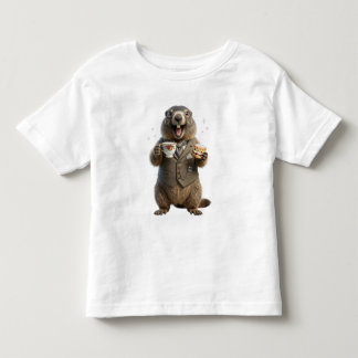 Murmeldjur dricker te t shirt