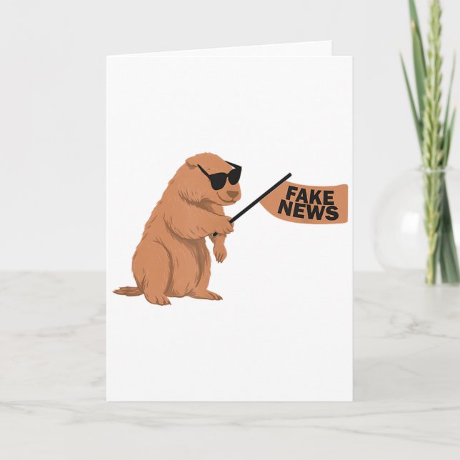 Murmeldjur fejknyheter Marmot Influencer Sociala m Kort (Framsida)