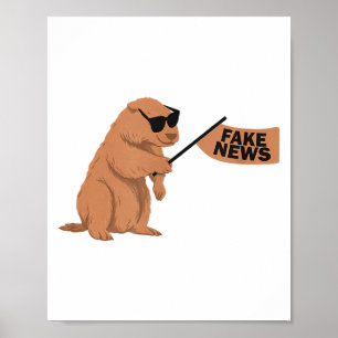 Murmeldjur fejknyheter Murmeldjur Influencer Socia Poster