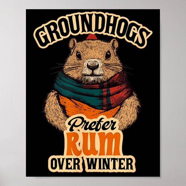 Murmeldjur föredrar rom framför vinter  poster (Framsidan)