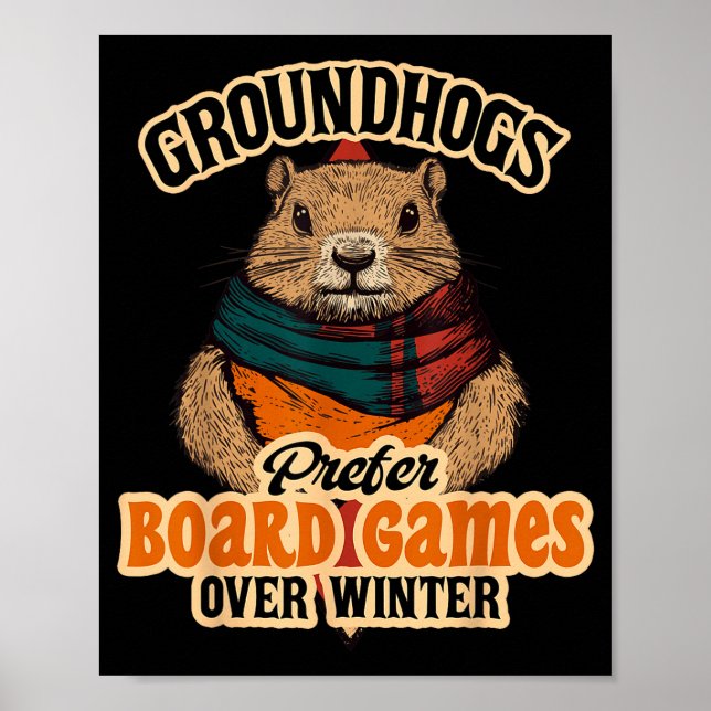 Murmeldjur föredrar sällskapsspel framför vinter  poster (Framsidan)
