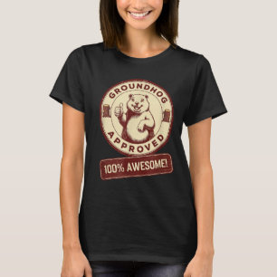 Murmeldjur Godkänd 100% Awesome Rolig Vintage  T Shirt