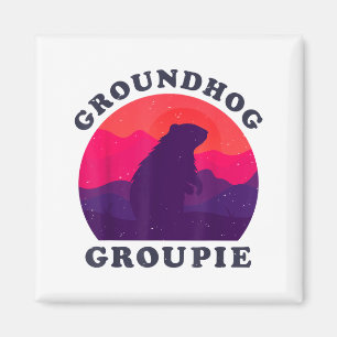 Murmeldjur Groupie Retro Vintage 60-talet 70-talet Magnet