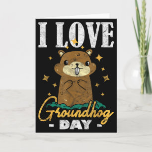 Murmeldjur Jag älskar Groundhog Day _1 Kort