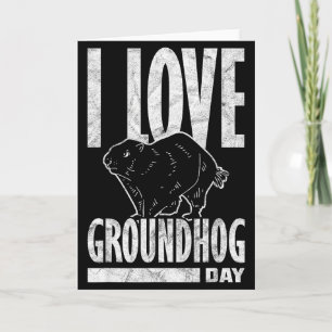 Murmeldjur Jag älskar Groundhog Day _2 Kort