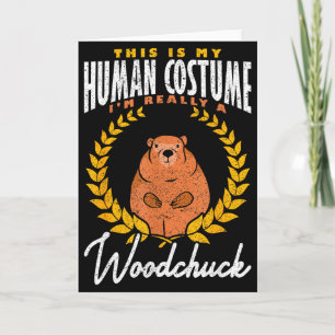 Murmeldjur Jag är verkligen en woodchuck Kort
