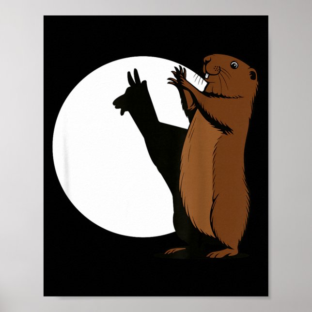 Murmeldjur Lama Skuggdocka Rolig Trädkrypare  Poster (Framsidan)