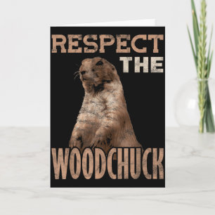 Murmeldjur Respekt För Woodchuck Kort