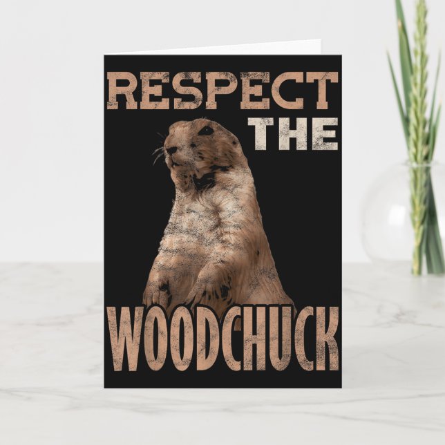 Murmeldjur Respekt För Woodchuck Kort (Framsida)
