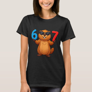 Murmeldjur Six Seven Dropp 67 Meme Rollig 6-7 Murm T Shirt