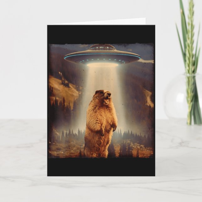 Murmeldjursälskare Murmeldjur Skriker Ufo Meme Rol Kort (Framsida)