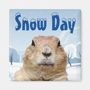 Murmeldjurssnöledag Magnet