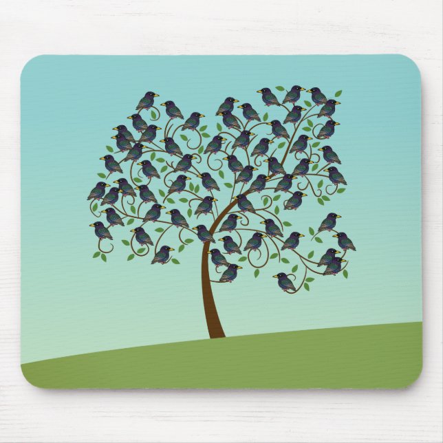 Murmuration av stare musmatta (Framsidan)