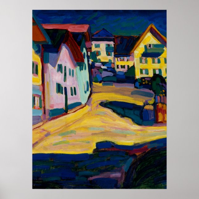 Murnau Burggrabenstrasse 1 - Wassily Kandinsky Poster (Framsidan)
