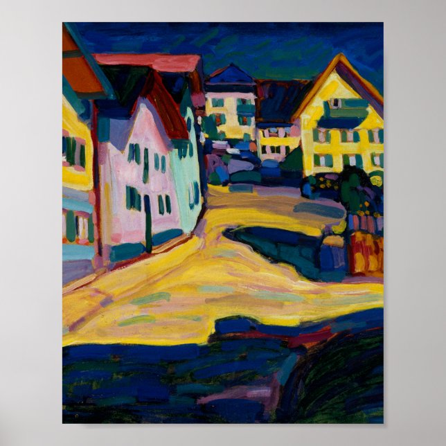 Murnau Burggrabenstrasse 1 - Wassily Kandinsky Poster (Framsidan)