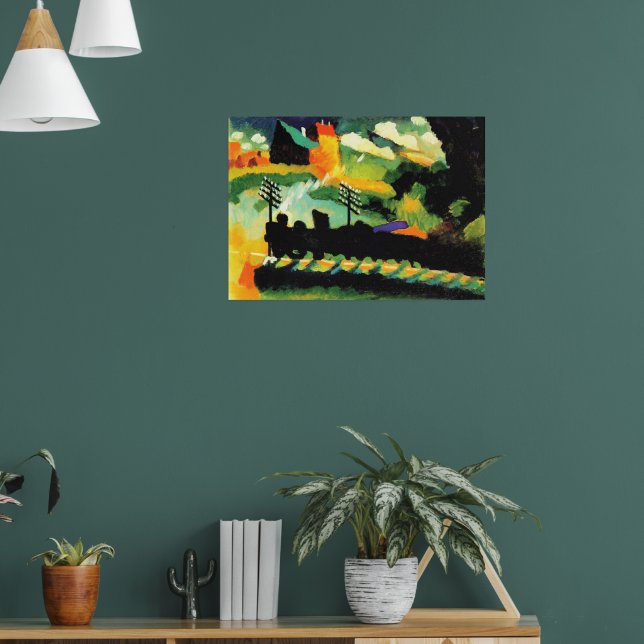 Murnau: View with Railway and Castle, Poster (Vardagsrum 1)