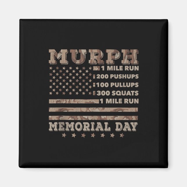 Murph 2021 Workout American Memorial Magnet (Framsidan)