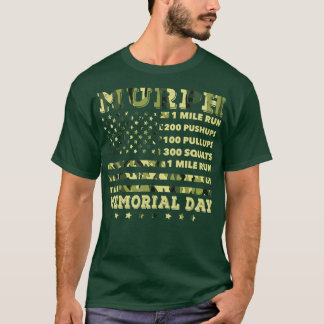 Murph 2021 Workout Challenge American Memorial Day T Shirt