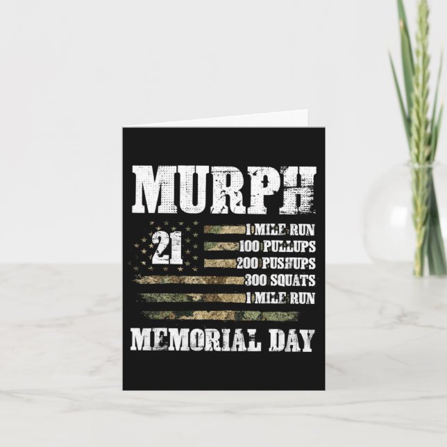 Murph 2023 memorial day workout patriotic hero wod kort (Framsida)