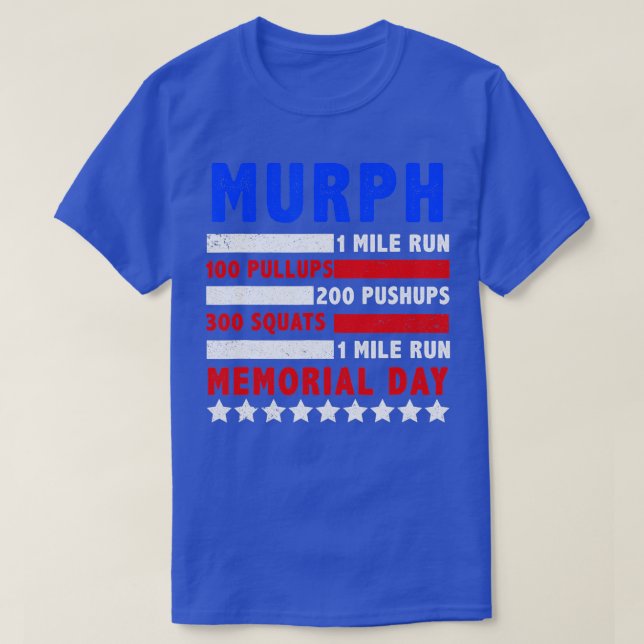 Murph 2023 Memorial Day Workout Patriotic WOD 1 T Shirt (Design framsida)