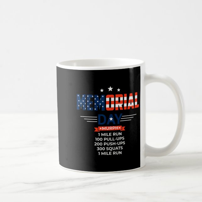 Murph 2023 minnesdag workout patriotisk wod-gåva kaffemugg (Höger)