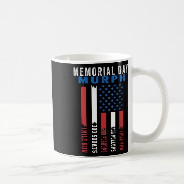 Murph Challenge American Memorial Day Workout Gym Kaffemugg (Höger)