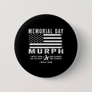 Murph Challenge Memorial Day Workout Gym US Flagga Knapp