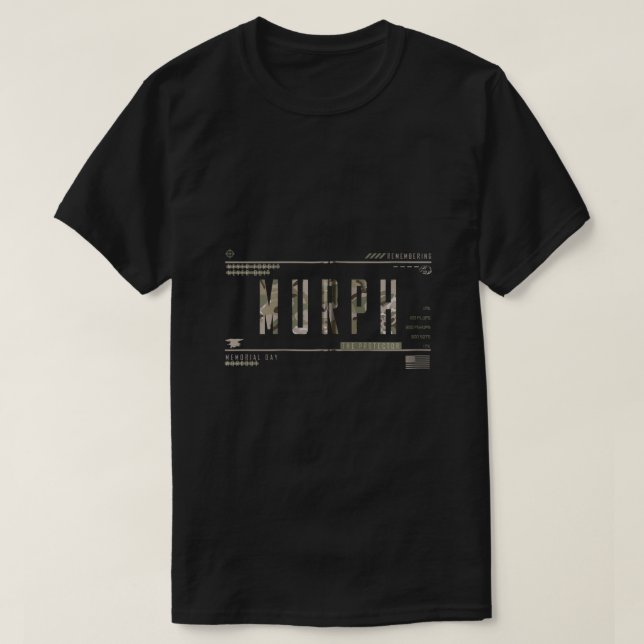 Murph Memorial Day Workout WOD-badass militärt arb T Shirt (Design framsida)