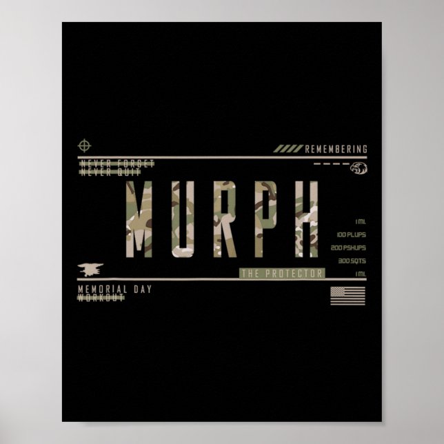 Murph minnesdag träning wod militär wor Murph  Poster (Framsidan)