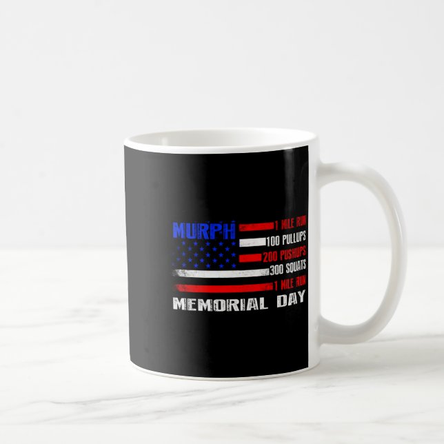 Murph-utmaning minnesdag träning wod amerikansk  kaffemugg (Höger)