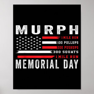 Murph-utmaningen amerikansk minnesdags träning gym poster
