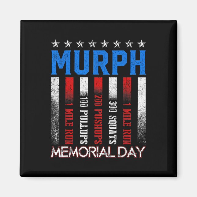 Murph Workout Exercise Challenge Murph Memorial Magnet (Framsidan)
