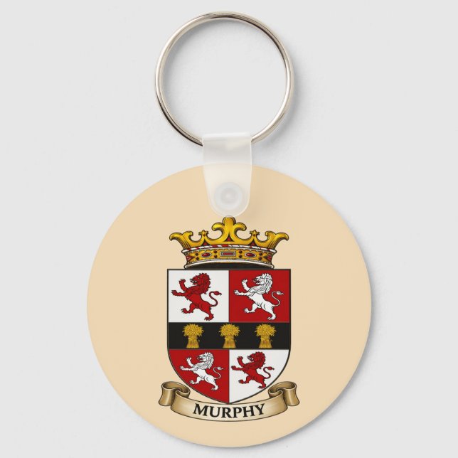Murphy Family Coat of Arms Keychain Nyckelring (Framsida)
