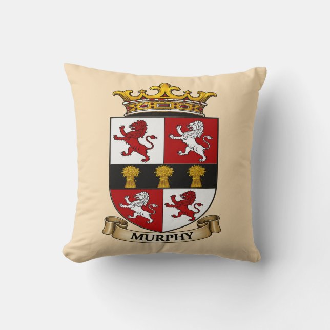Murphy Family Coat of Arms Ornament Kudde (Framsida)