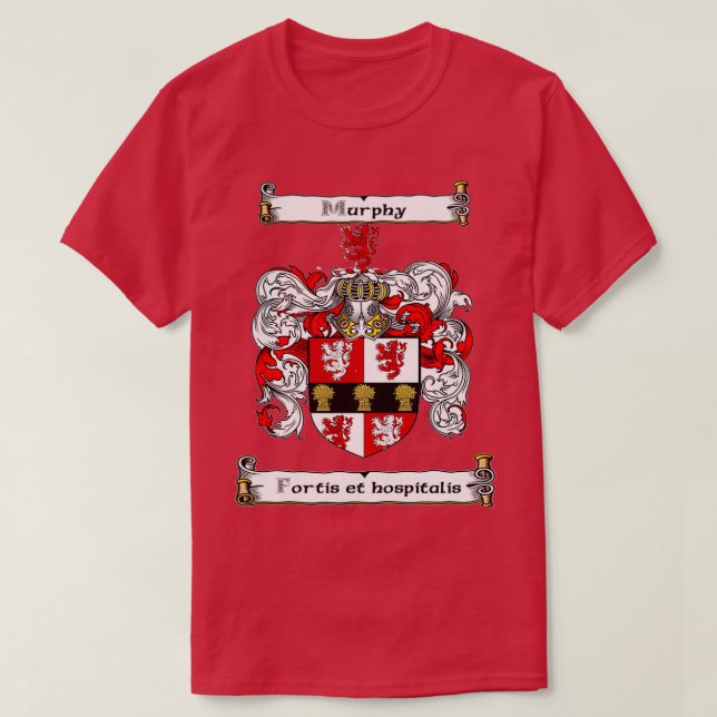 Murphy Family Crest och Motto T Shirt (Design framsida)