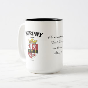 Murphy Family Crest, Translation & Meaning Två-Tonad Mugg