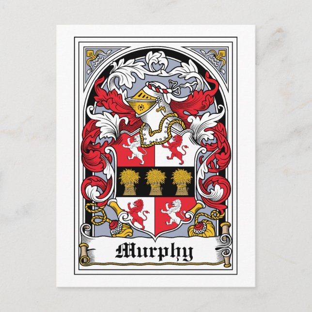 Murphy Family Crest Vykort (Framsida)