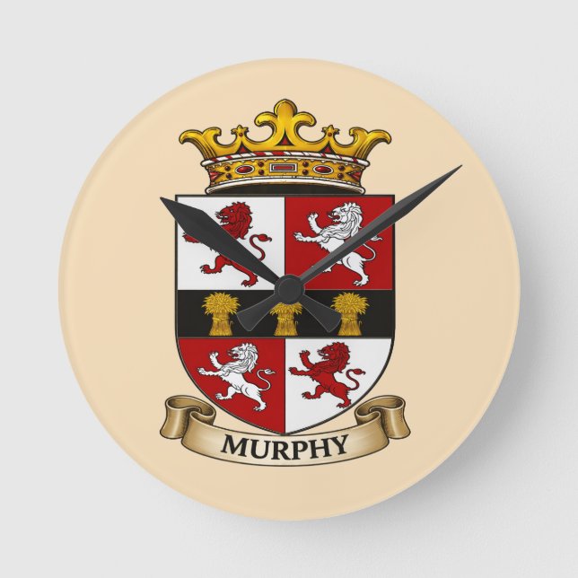 Murphy Family vapensköld rund klocka (Framsida)