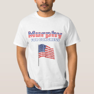 Murphy för patriotisk amerikanska flaggandesign tee