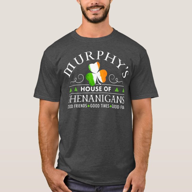 Murphy House of Shenanigans St patricks day T Shirt (Framsida)