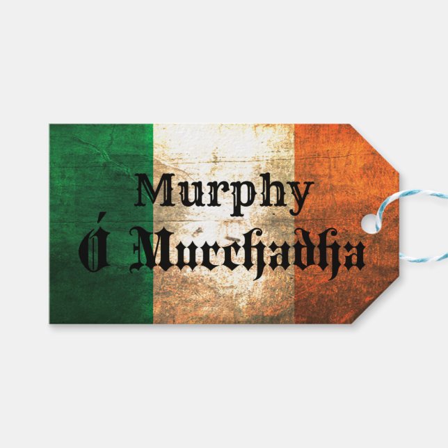 Murphy Irish Flagga Presentetikett (Framsidan (Horisontell))