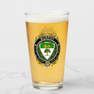 Murphy Irish Shield Beer Glass Glaskopp