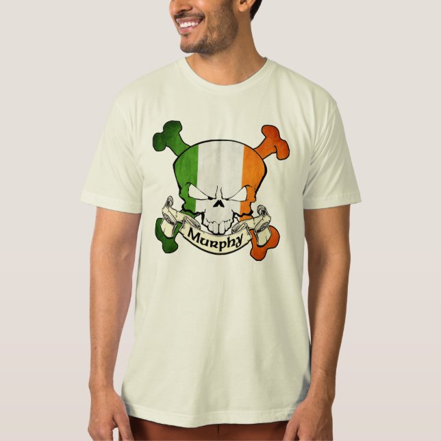 Murphy Irish Skull T-shirt (Framsida)