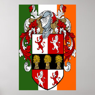 Murphy Jackar Arm Irish Flagga Print Poster