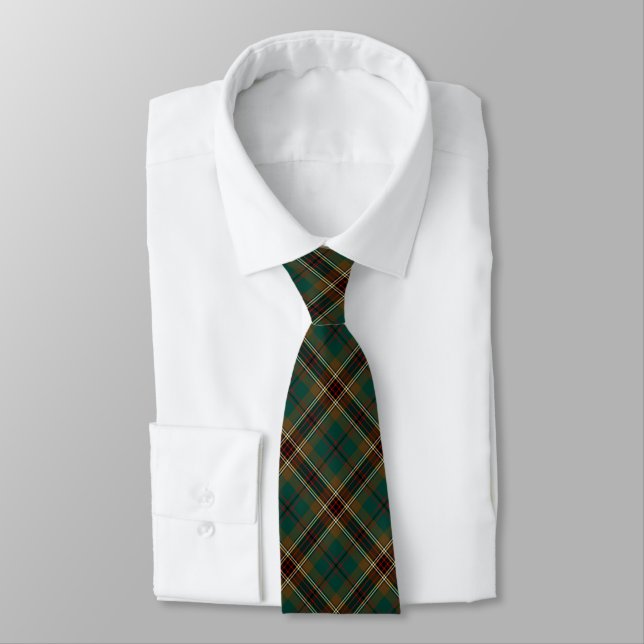 Murphy Tartan Brown och Grönt Play Slips (Bunden)