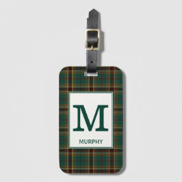 Murphy Tartan Grönt och Brown Play Mönster Bagagebricka