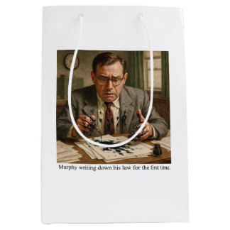 Murphy writing down his law for the first time.