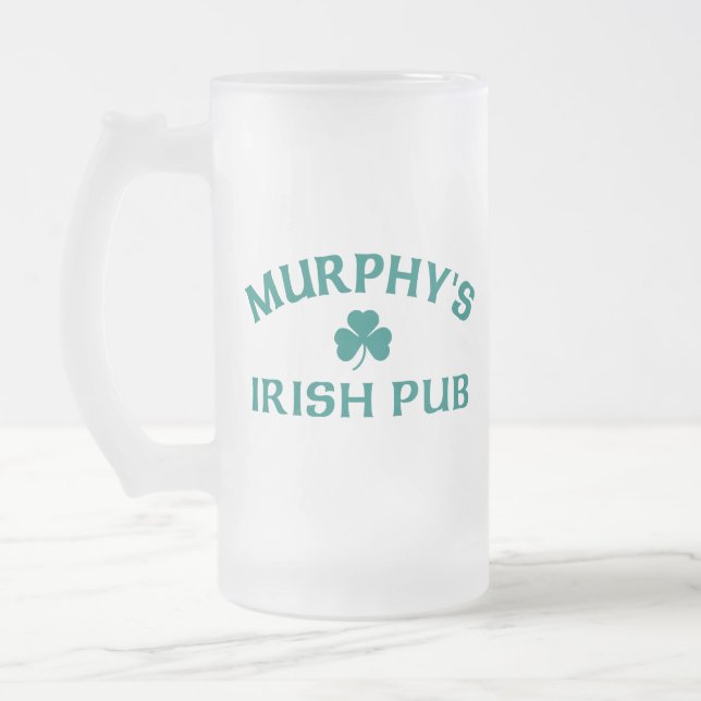 Murphys irländska pub  frostat ölglas (Vänster)