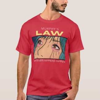 Murphys lag Anime tjej ledsen rolig T Shirt